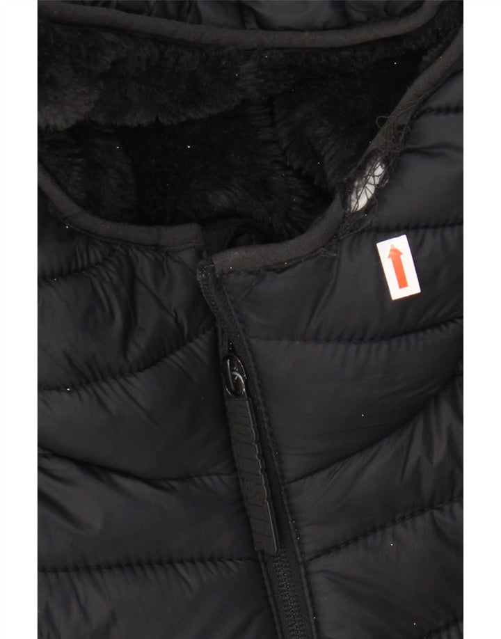 HOLLISTER Veste matelassée à capuche pour homme UK 34 XS Noir Nylon