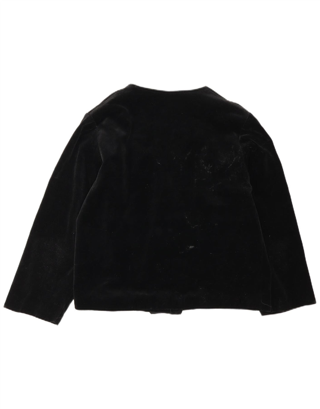 vintage Femme Velours Surdimensionné Blazer Veste UK 14 Moyen Noir Coton