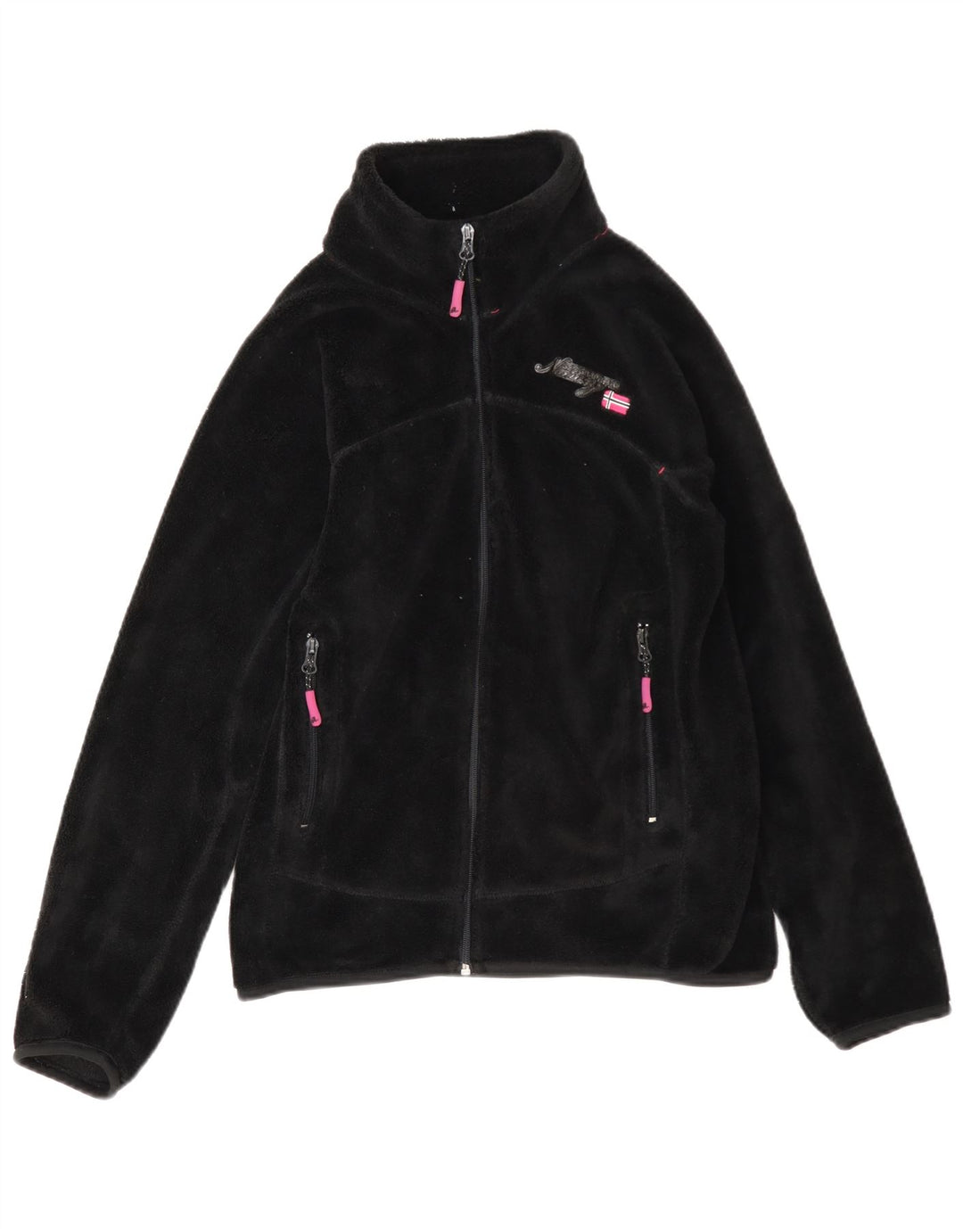 Geographical Norway Veste polaire pour femme UK 14 Medium Noir Polyester
