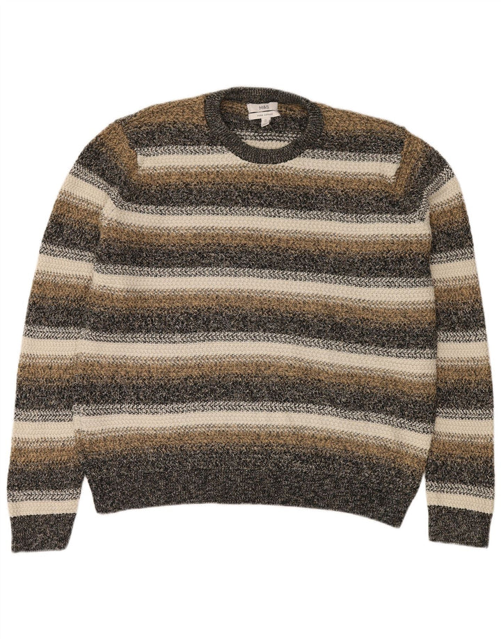Marks & Spencer Pull col rond pour homme XL rayé multicolore
