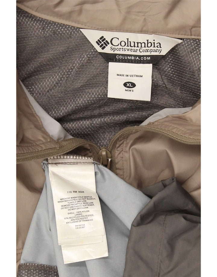 Columbia Veste de Pluie Homme UK 42 XL Gris Colorblock Nylon