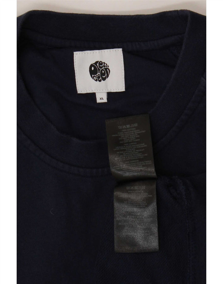 Pretty Green Sweat Homme Pull XL Bleu Marine Coton
