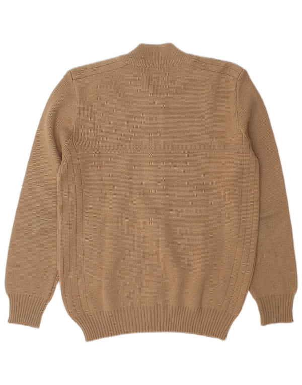 Pull Cardigan Vintage Homme Beige Moyen