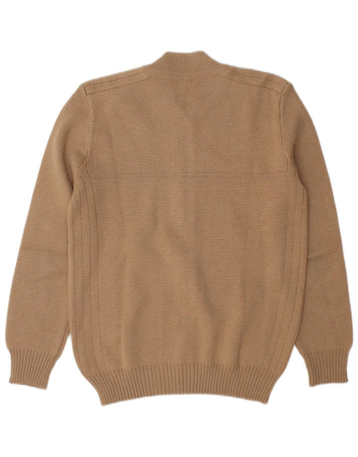 Pull Cardigan Vintage Homme Beige Moyen