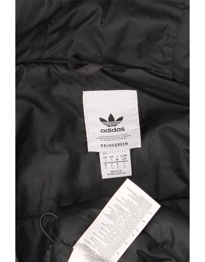 Adidas Veste matelassée à capuche Primegreen pour hommes UK 36 Small Noir Polyester
