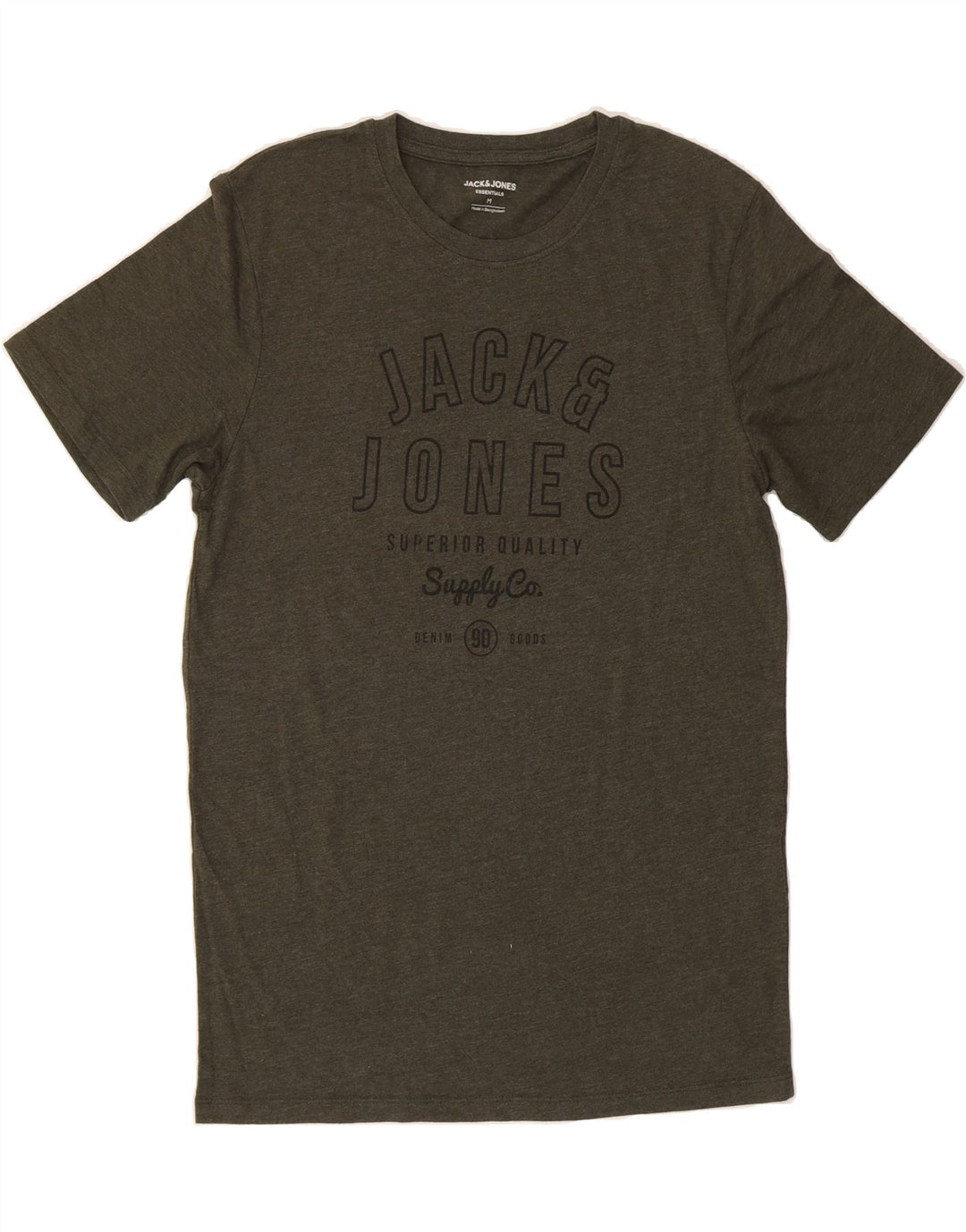 JACK & JONES Mens Graphic T-Shirt Top Medium Khaki Cotton Vintage Jack & Jones and Second-Hand Jack & Jones from Messina Hembry 