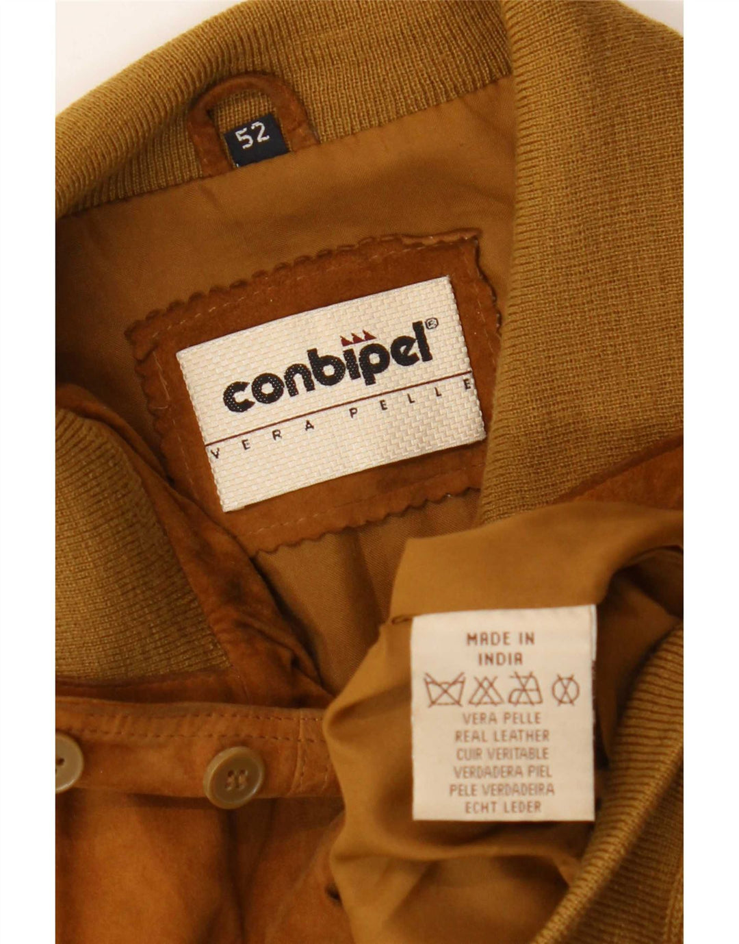 Conbipel Blouson Bomber En Daim Homme IT 52 Grand Cuir Marron