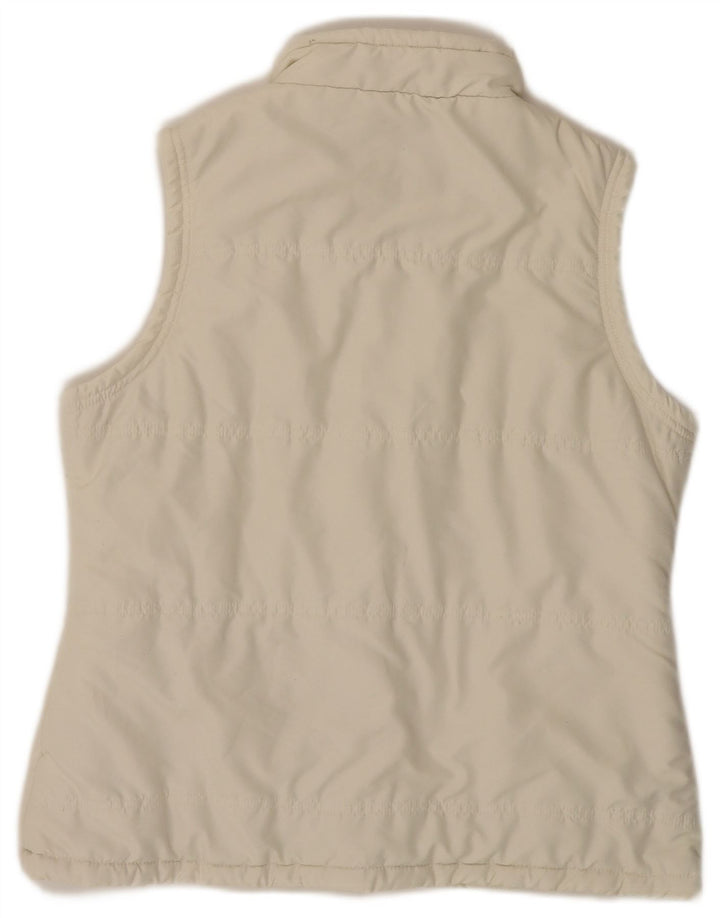 WEIRD FISH Gilet rembourré pour femme UK 14 Medium Off White Polyester