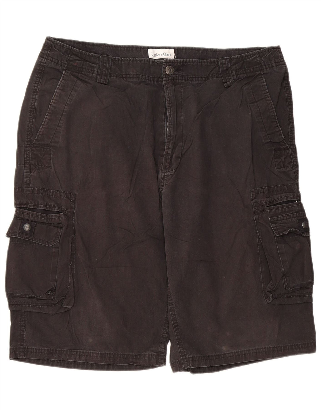 CALVIN KLEIN Short Cargo Homme W36 Large Noir Coton