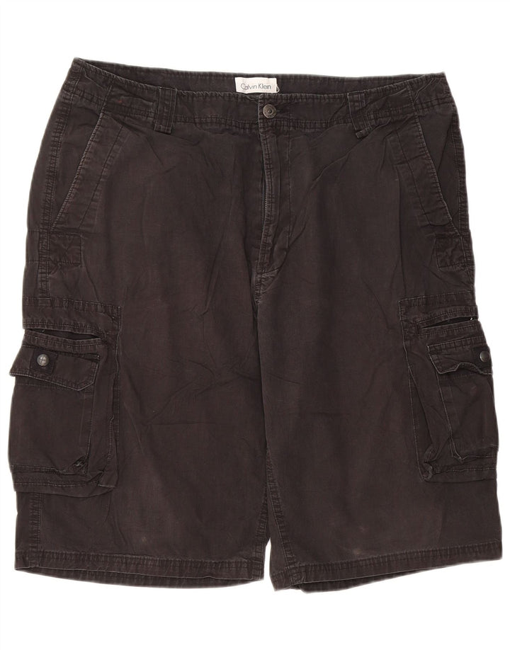 CALVIN KLEIN Short Cargo Homme W36 Large Noir Coton