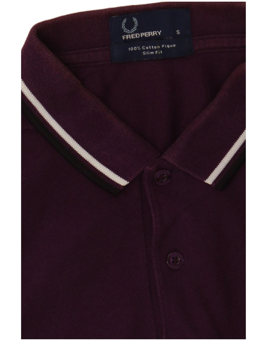 Fred Perry Polo Slim Fit Homme Petit Violet Coton