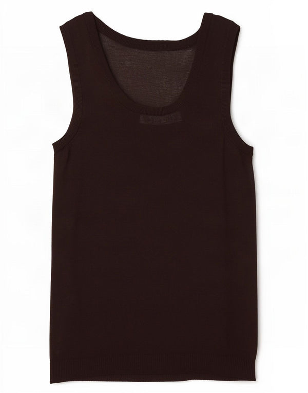 Zara Femme Débardeur UK 8 Small Marron Viscose