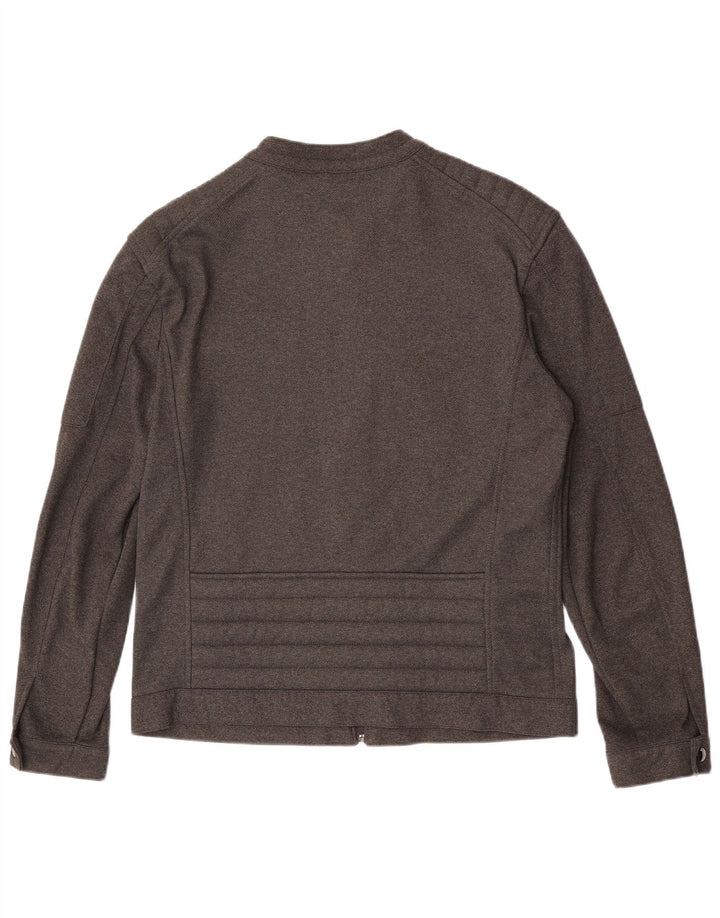 Zara Veste bomber matelassée zippée pour homme UK 40 Large Gris