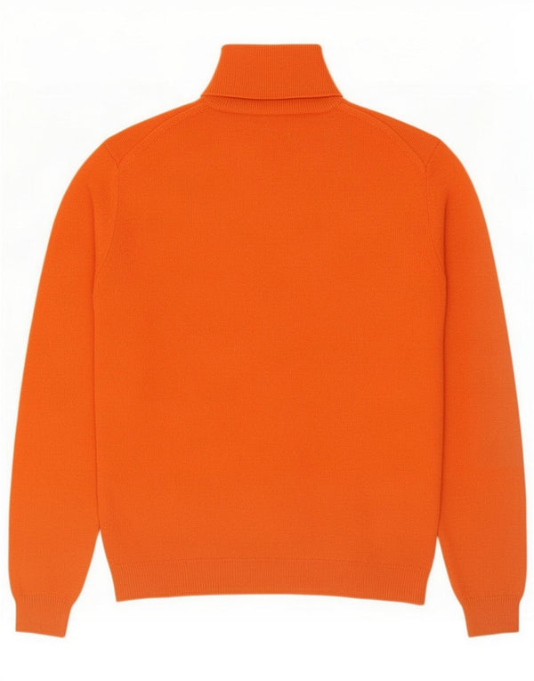 La Martina Pull col roulé pour homme en laine orange moyen