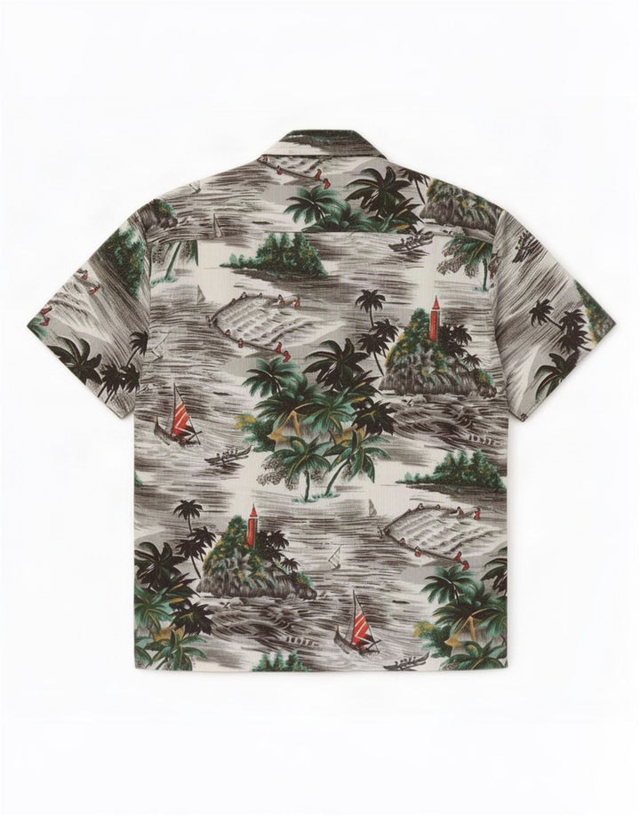 Kennington Chemise à manches courtes pour homme Large multicolore hawaïen