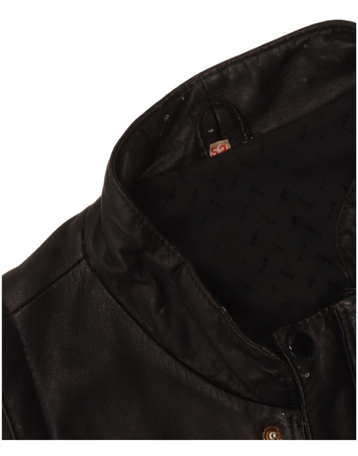 veste en cuir homme vintage IT 52 XL Noir