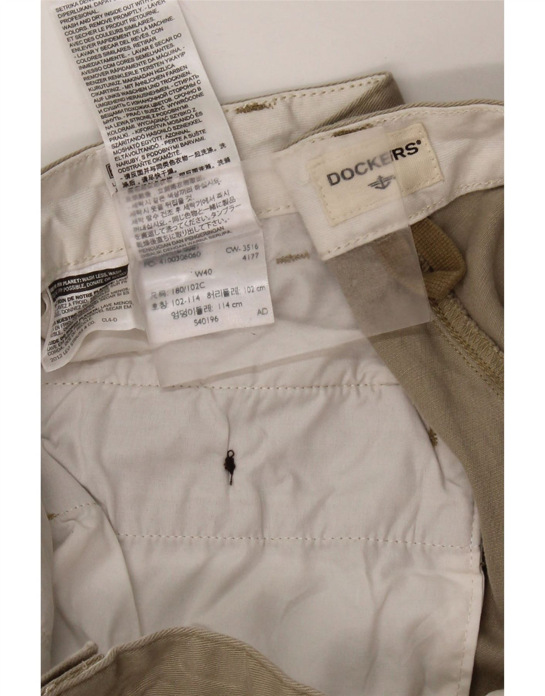 DOCKERS Short Cargo Homme W40 XL Coton Beige
