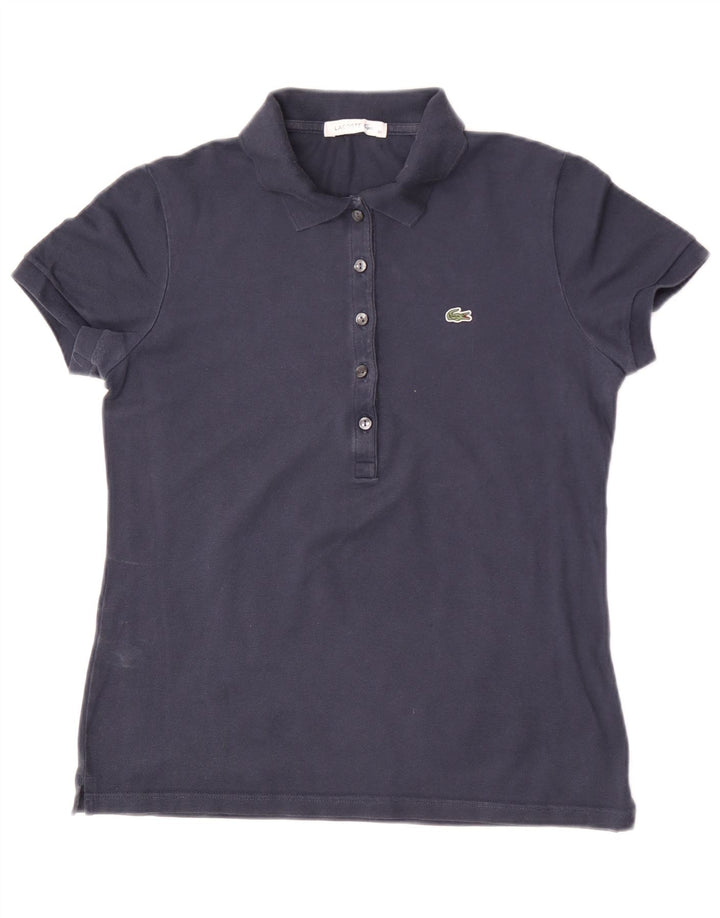 Lacoste Polo Femme Taille 40 Coton Bleu Marine Moyen