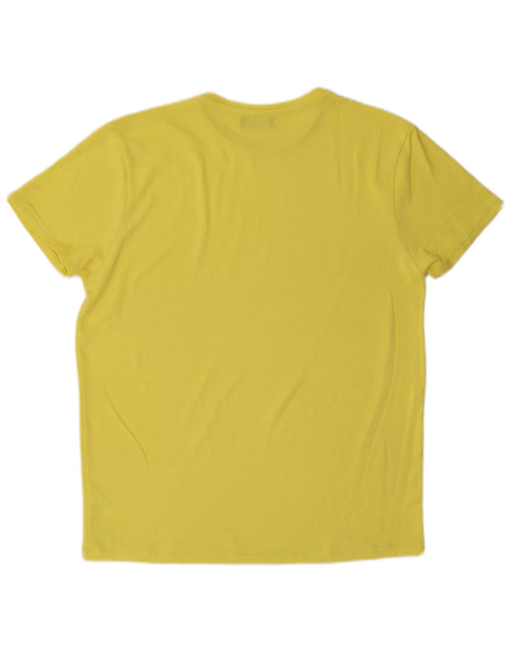Zara T-Shirt Homme Haut Large Jaune Polyester