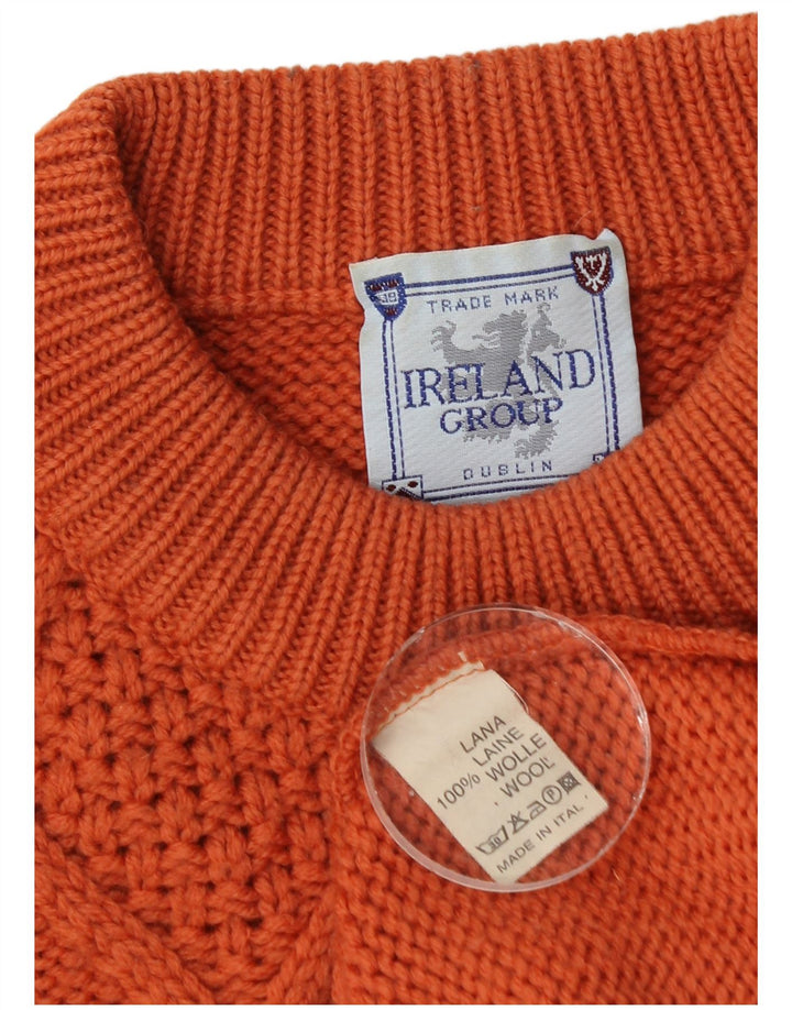 Trademark Pull col rond pour homme en laine Fair Isle orange moyen