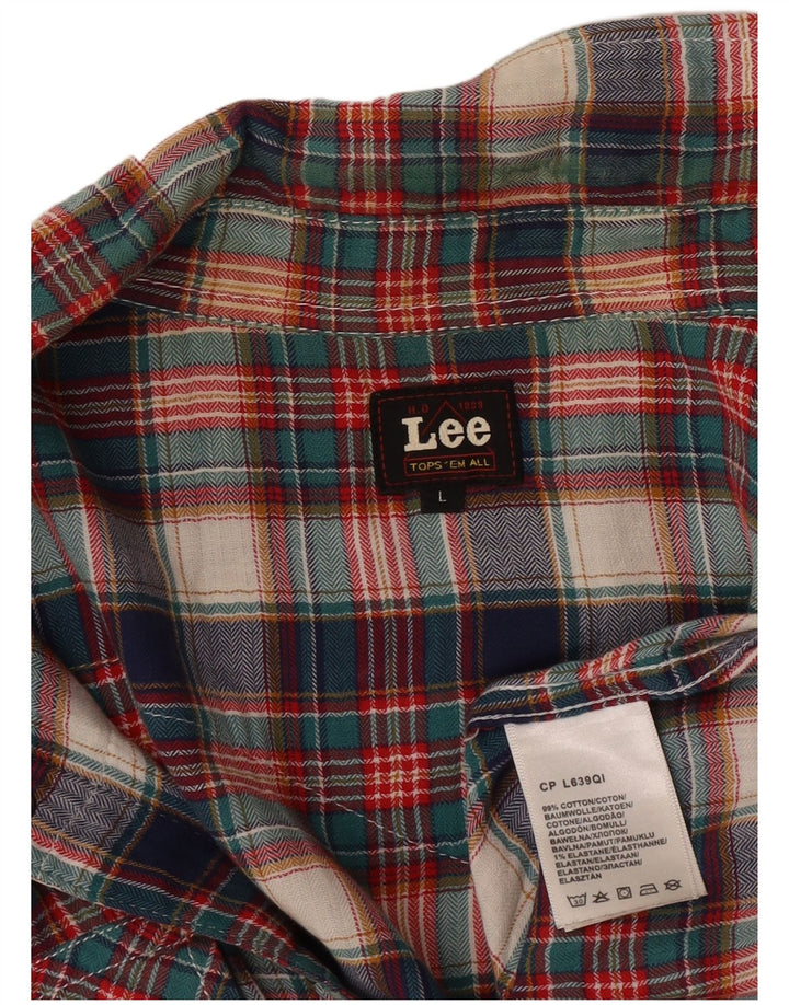 Lee Chemise en Flanelle Homme Grand Carreau Multicolore Coton