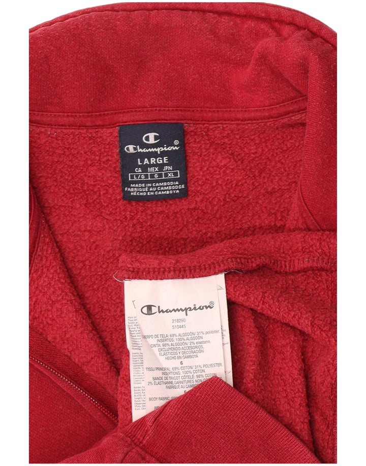 Champion Veste de survêtement pour homme en coton rouge Taille L