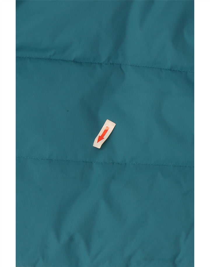 Benetton Veste matelassée réversible à capuche pour fille 7-8 ans Bleu moyen