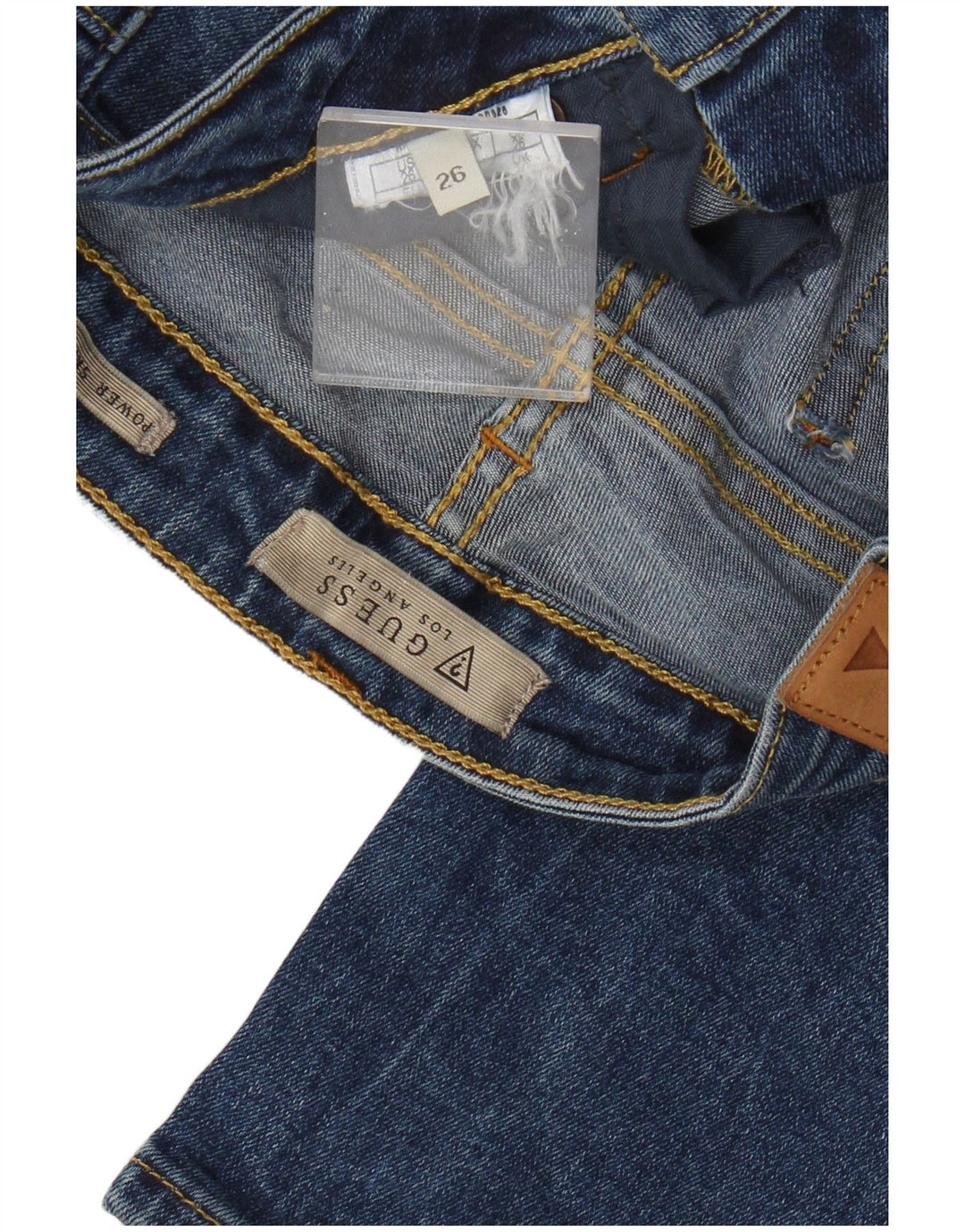 GUESS Jean skinny taille basse pour femme W26 L29 Bleu