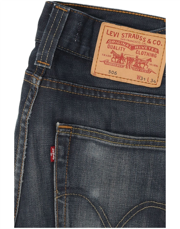 LEVI'S Jean Droit 506 Coupe Standard Homme W31 L30 Bleu Coton