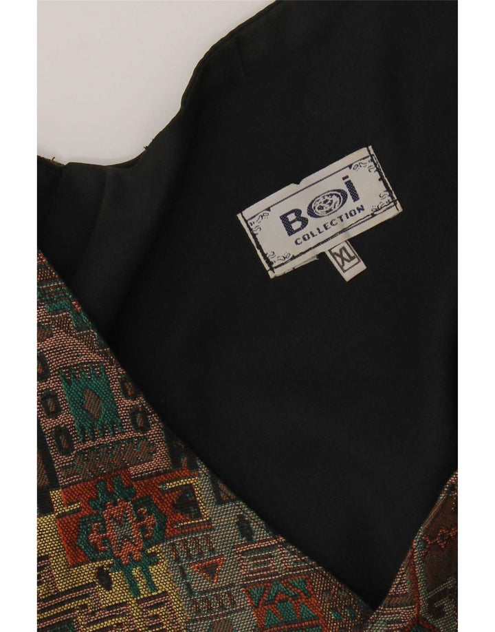 gilet homme vintage XL Noir Géométrique