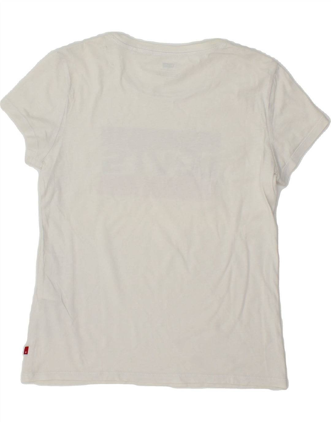 LEVI'S Womens Graphic T-Shirt Top UK 12 Medium White Cotton Vintage Levi's and Second-Hand Levi's from Messina Hembry 