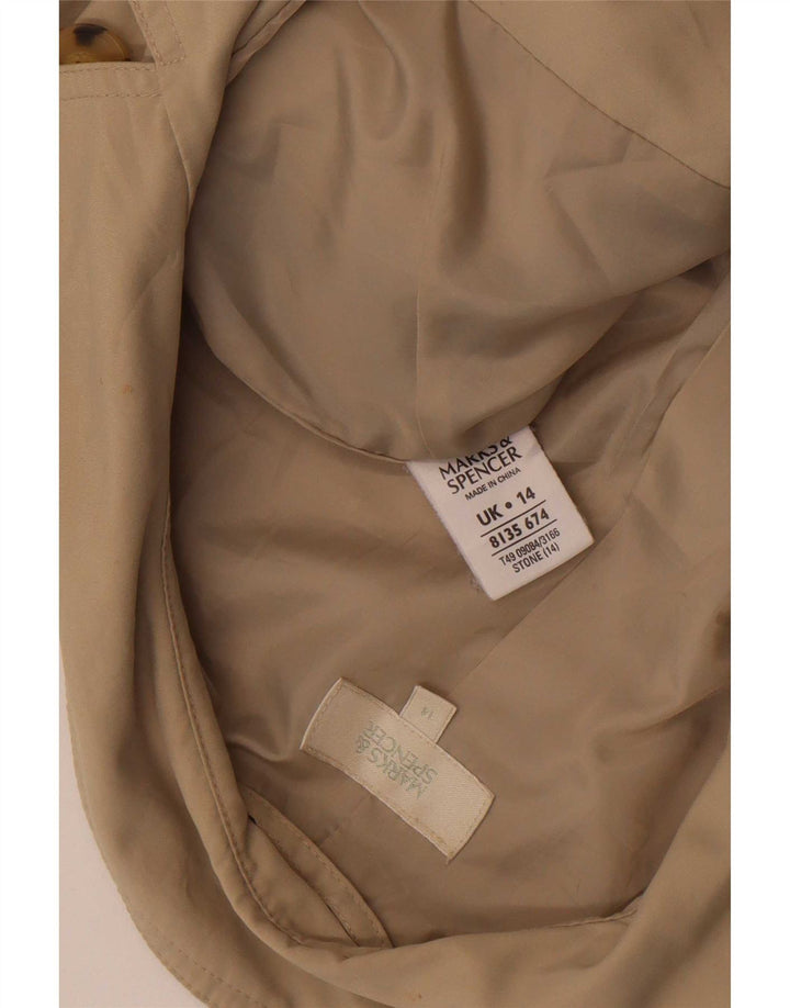 Marks & Spencer Trench-Coat Femme UK 14 Large Beige Polyester