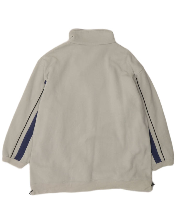 Kappa Sweat-shirt à col zippé pour homme XL en coton blanc cassé