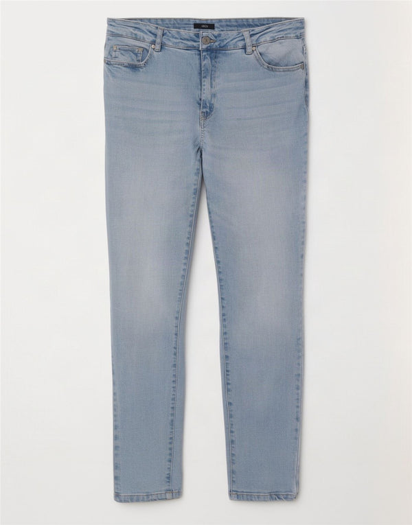 M&Co Jean Slim Femme UK 14 Large W32 L29 Bleu Coton