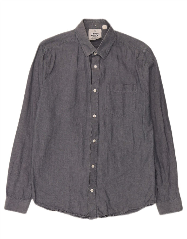 Cheap Monday Chemise Homme Gris Moyen Coton