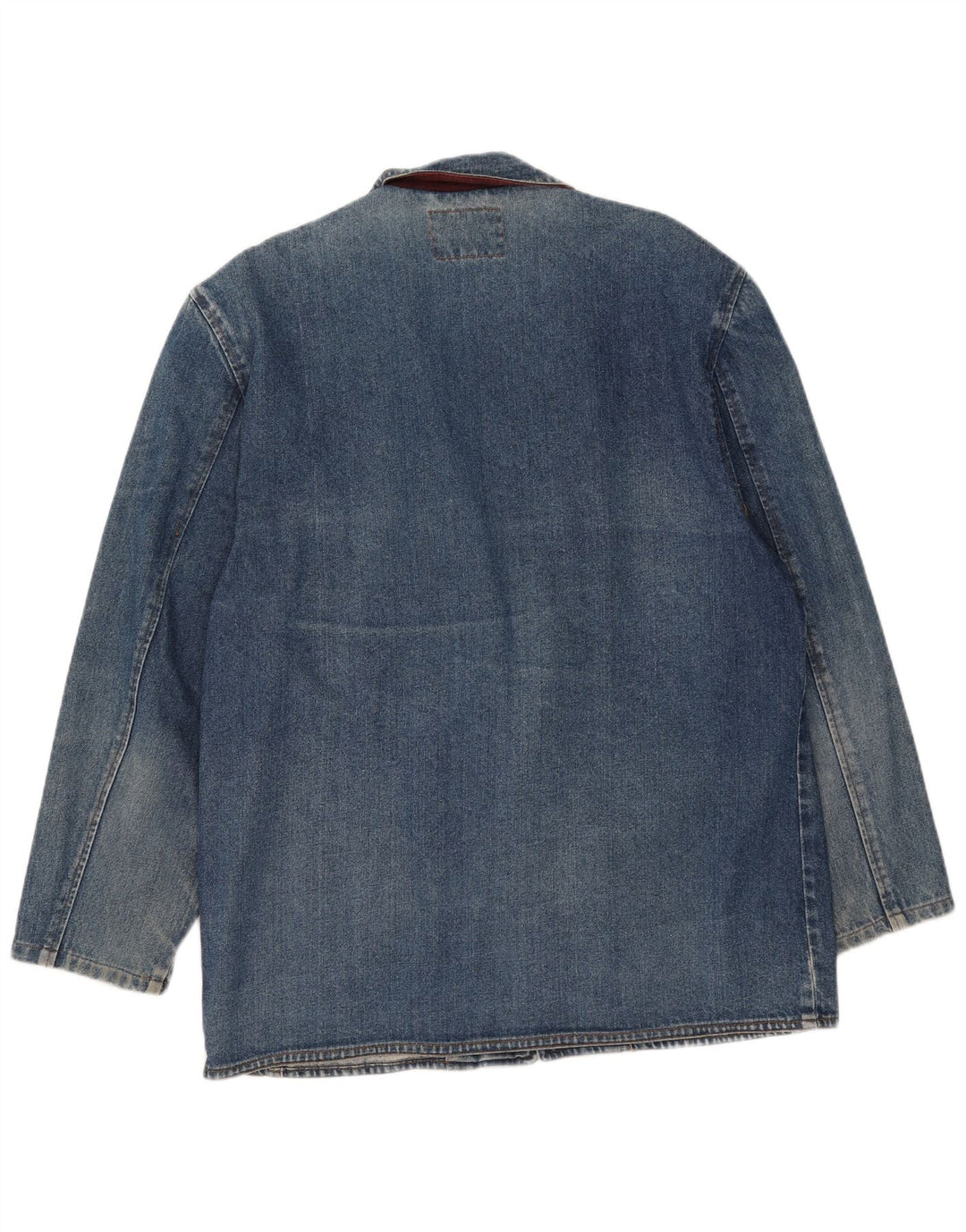 vintage Homme 1 Bouton Denim Blazer Veste IT 48 Coton Bleu Moyen