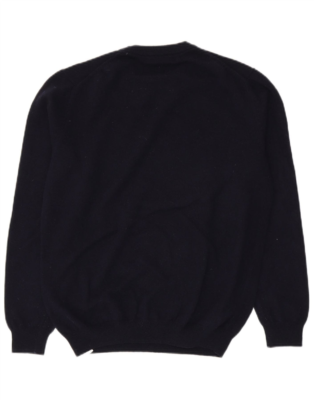 Massimo Dutti Pull à col rond pour homme en laine bleu marine