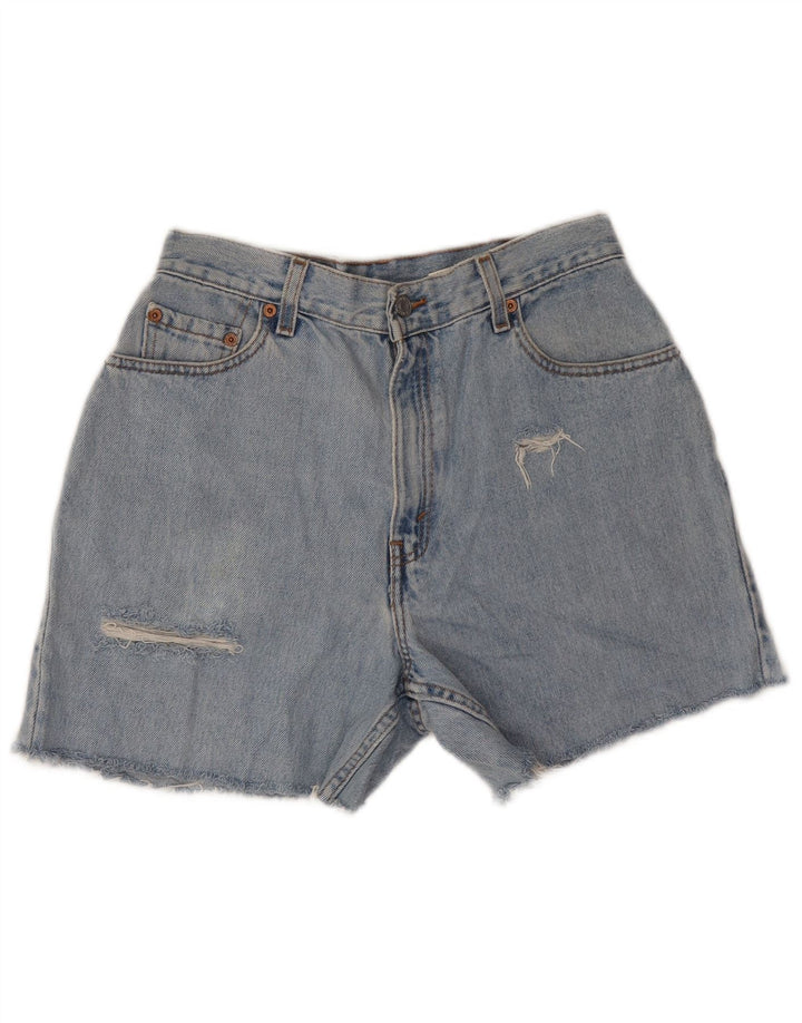 LEVI'S Short en jean 550 coupe décontractée pour femme, moyen W28 bleu