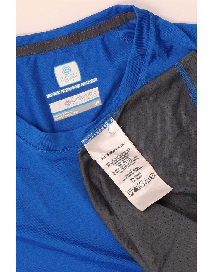Columbia T-Shirt Omni-Freeze Zero Homme Petit Bleu Polyester Colorblock