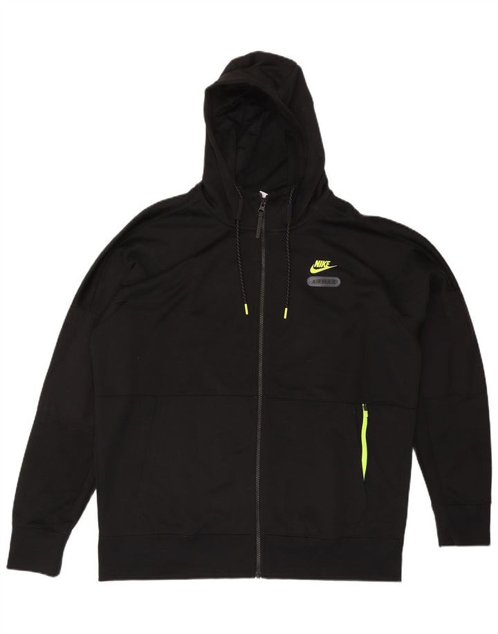 Nike Pull à capuche zippé graphique pour homme XL Noir Polyester