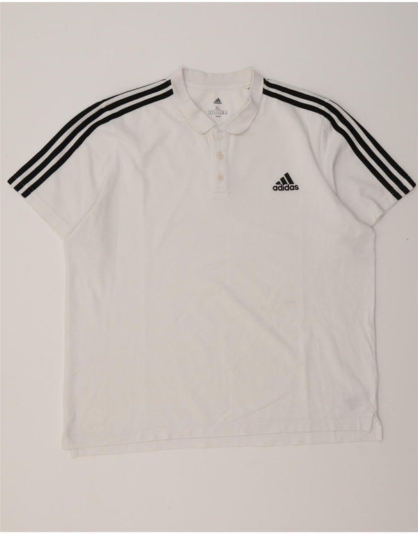 ADIDAS Polo Homme XL Blanc Coton