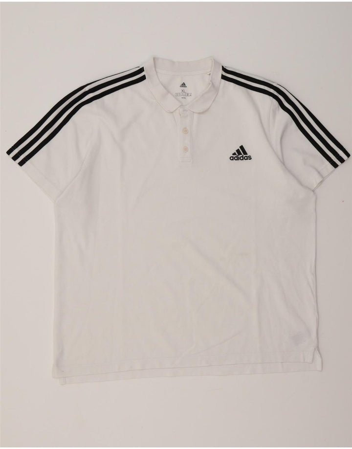 ADIDAS Polo Homme XL Blanc Coton