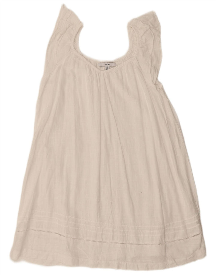 Next Chemisier surdimensionné sans manches pour femme UK 10 Petite viscose blanche