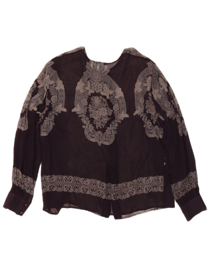 MIMMINA Chemisier transparent pour femme IT 44 Noir moyen floral
