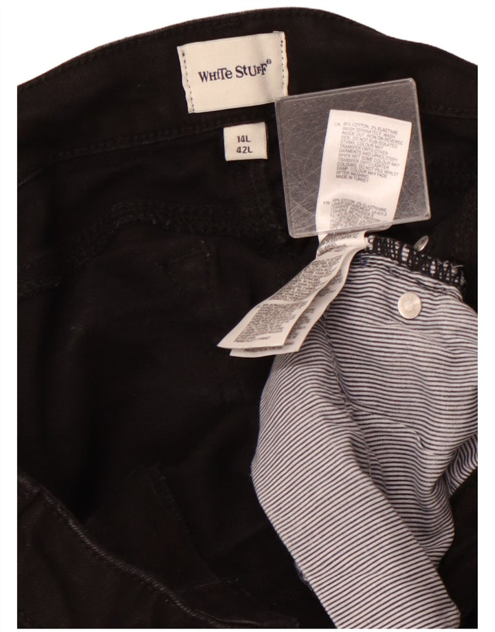 WHITE STUFF Jean skinny taille haute pour femme UK 14 Large W32 L29 Noir