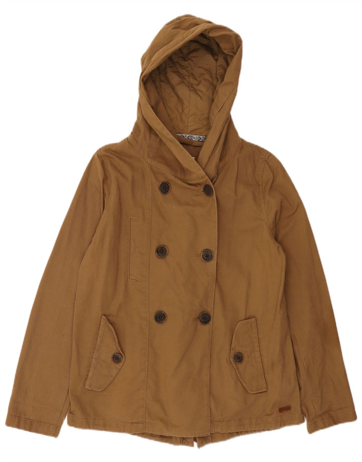 Roxy Veste bomber surdimensionnée à capuche pour femme UK 6 XS Marron Coton