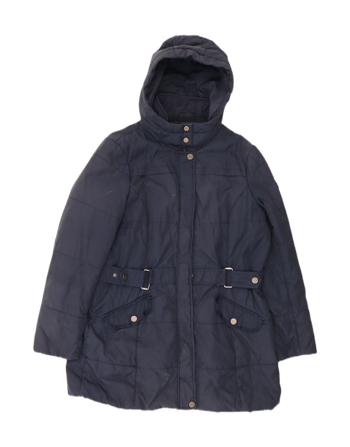 Esprit Manteau matelassé à capuche pour femme UK 18 XL Bleu marine Polyamide