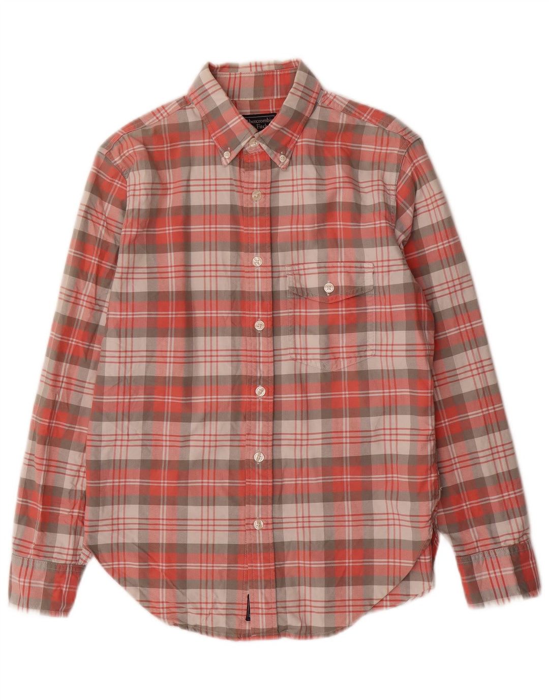 ABERCROMBIE & FITCH Chemise Homme XS Rouge Carreaux Coton