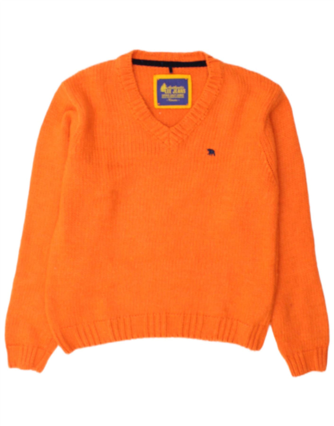 Lee Pull Col V Homme Orange Moyen Acrylique