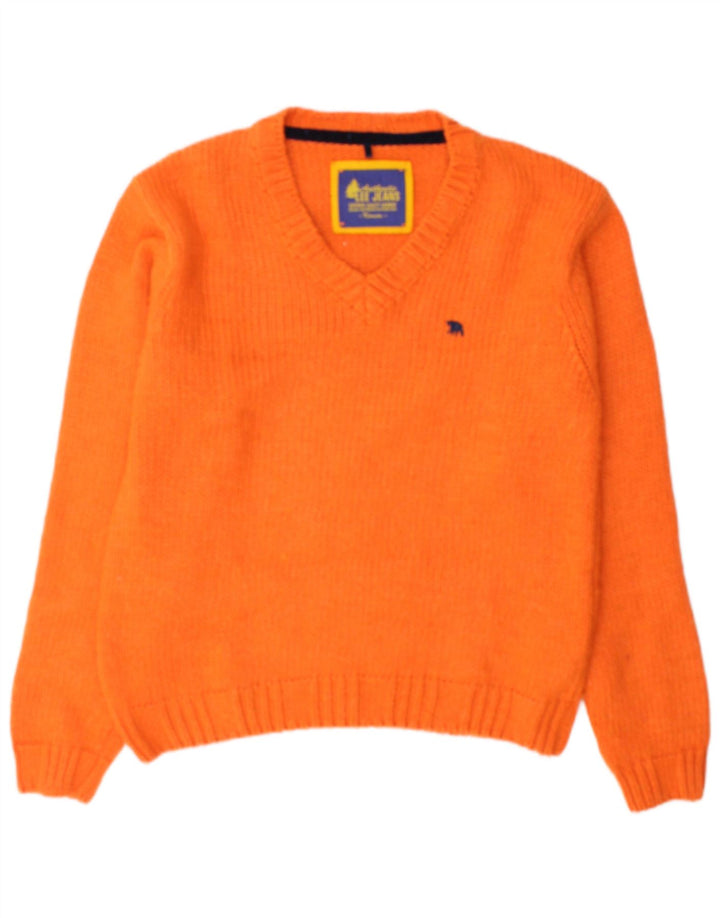 Lee Pull Col V Homme Orange Moyen Acrylique